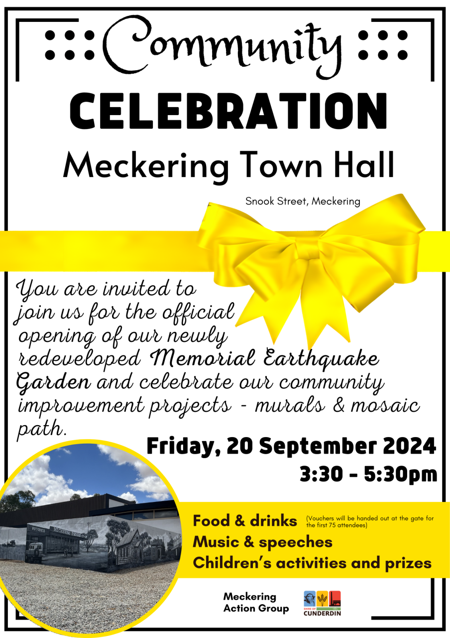 Official Opening - Meckering Memorial Earthquake Garden